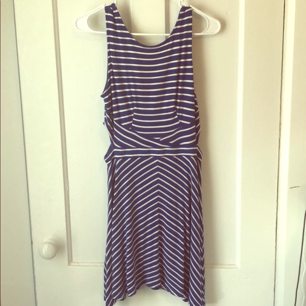 Blue striped dress